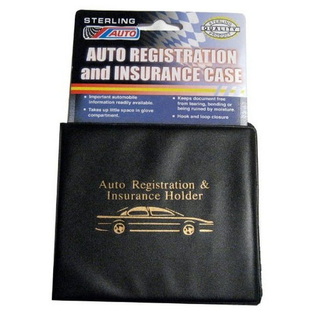 iPick Image for Ford Edge Car Auto Insurance Registration Black PU Leather Document Holder Wallet 